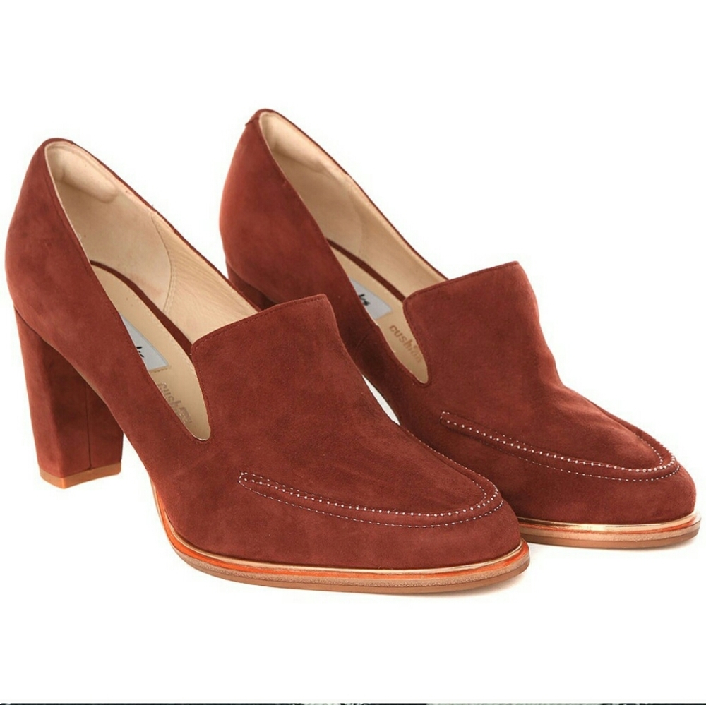 Clarks Ellis Mabel Oxford Loaded suede heel